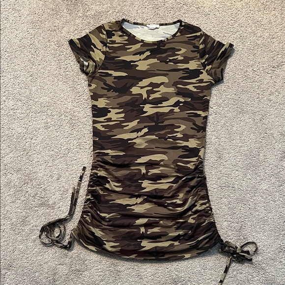 Capella Apparel Dresses & Skirts - Camouflage Ruched Junior’s Dress